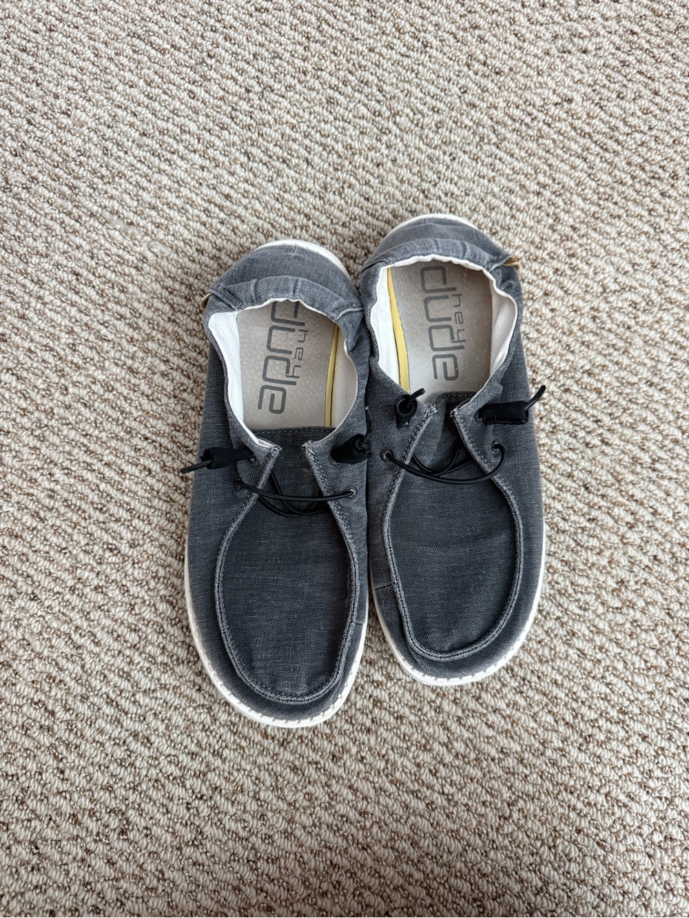 Hey Dude Wally Canvas Slip-On Sneakers in Charcoal Gray